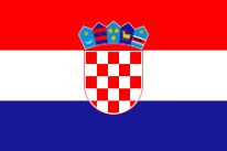 Die kroatische Flagge.